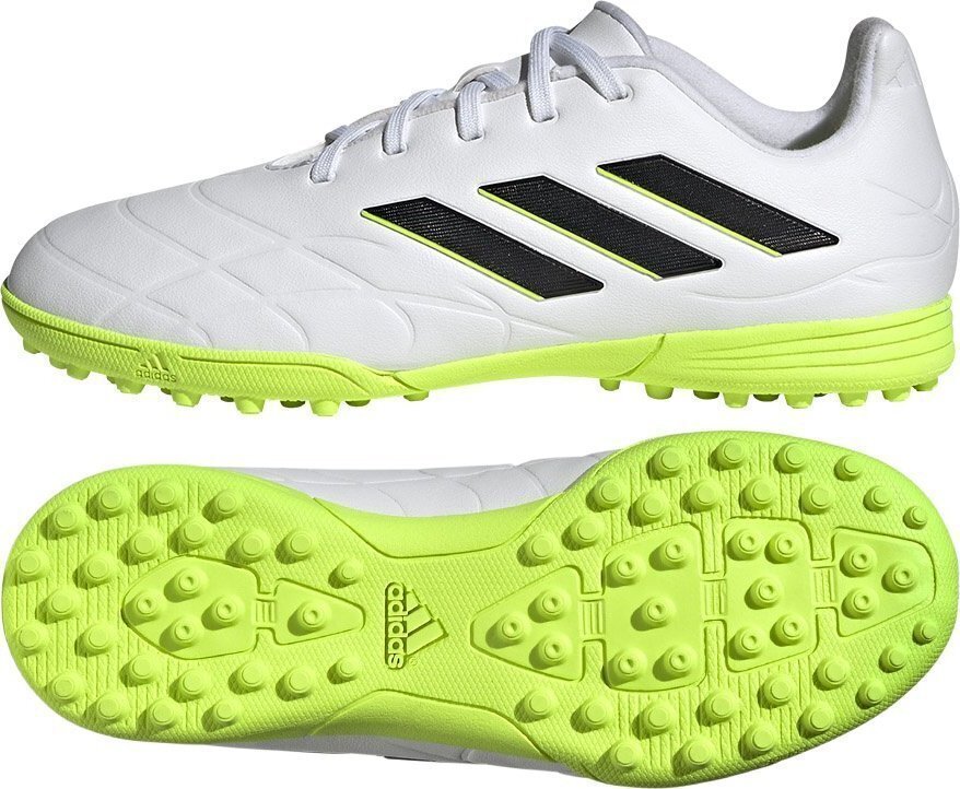 Adidas jalgpallijalatsid lastele Copa Pure.3 TF Jr, suurus 29, valge/roheline hind ja info | Jalgpallijalatsid | kaup24.ee