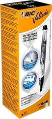 Маркер для белой доски BIC Velleda Liquid Ink 2,2-4,2 мм, черный, в коробке 12 шт. цена и информация | Канцелярские товары | kaup24.ee