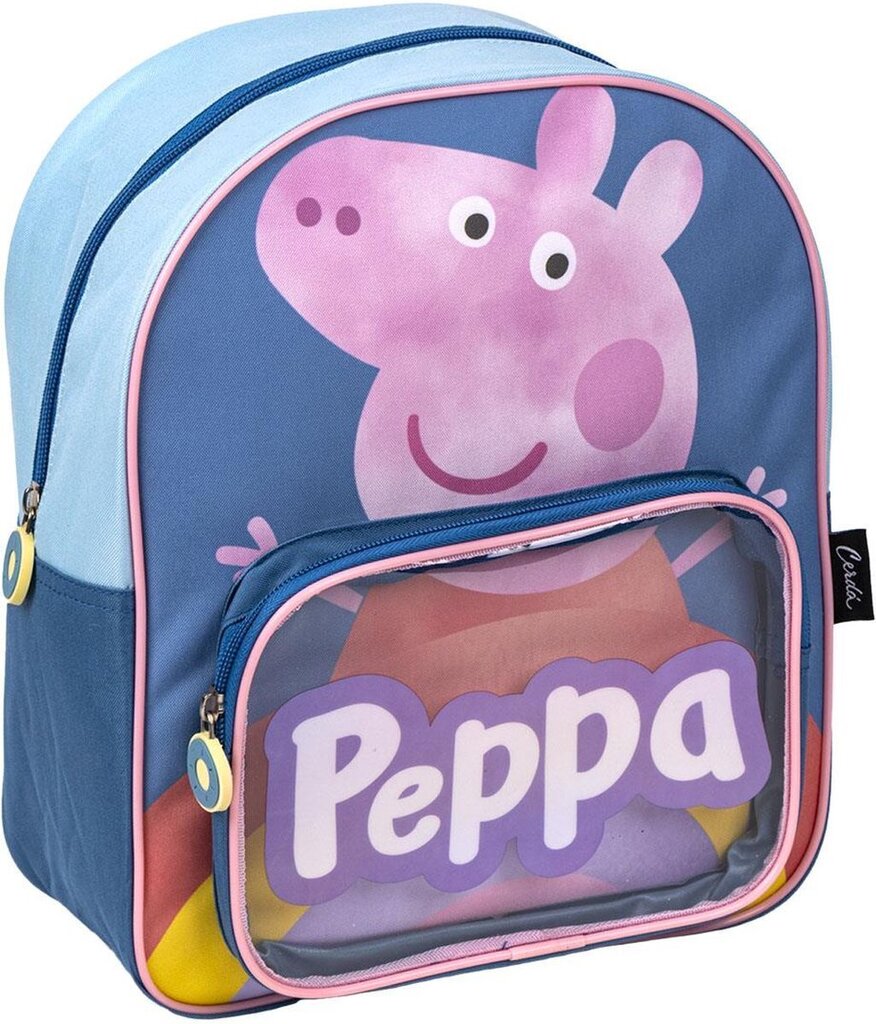 Seljakott lastele Põrsas Peppa (Peppa Pig) Cerda, sinine цена и информация | Koolikotid, sussikotid | kaup24.ee