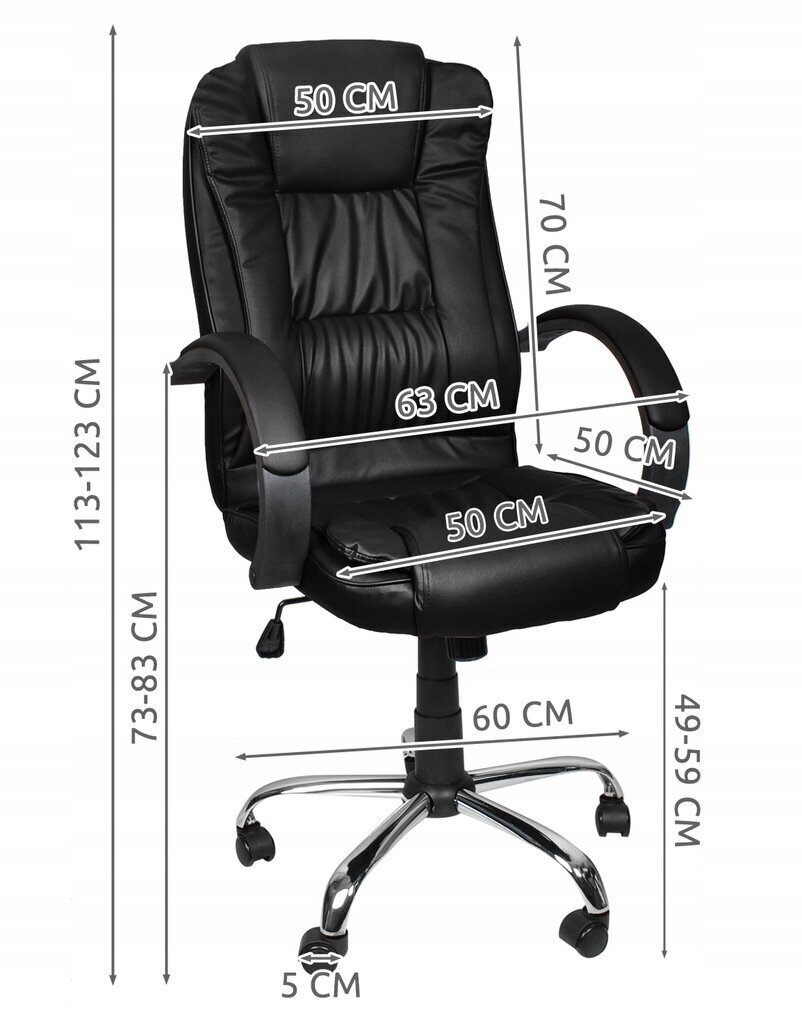 Kontoritool Malatec, must hind ja info | Kontoritoolid | kaup24.ee