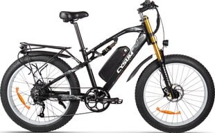 Электровелосипед Cysum M900 Plus, 26", черный, 1000 Вт, 17 Ач LG цена и информация | Электровелосипеды | kaup24.ee