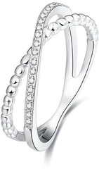 Beneto Двойное кольцо из серебра AGG145 цена и информация | Кольца | kaup24.ee