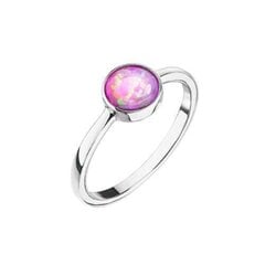Evolution Group Hõbesõrmus roosa opaaliga 15001.3 roosa hind ja info | Sõrmused | kaup24.ee