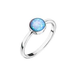Evolution Group Hõbesõrmus sinise opaaliga 15001,3 lt.sinine hind ja info | Sõrmused | kaup24.ee