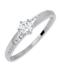 Brilio Золотое помолвочное кольцо с кристаллами 229 001 00762 07 цена и информация | Кольца | kaup24.ee