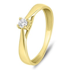 Brilio Помолвочное кольцо вне времени из желтого золота GR114YAU цена и информация | Кольцо | kaup24.ee