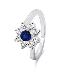 Brilio Silver Красивое серебряное кольцо с цирконами RI053WB цена и информация | Кольцо | kaup24.ee