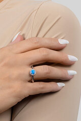 Brilio Silver hõbedane sõrmus opaali ja tsirkoonidega RI056WB hind ja info | Sõrmused | kaup24.ee