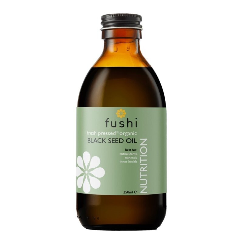 Külmpressitud mustköömneõli (nigella sativa) Fushi organic black seed oil, 250ml цена и информация | Eeterlikud ja kosmeetilised õlid | kaup24.ee