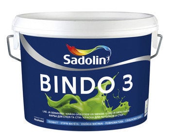 Sisevärvid Bindo 3 Sadolin, 10L hind ja info | Värvid | kaup24.ee
