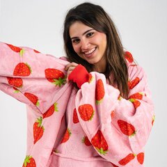 Джемпер - плед Клубника Happy people, розовый цена и информация | Оригинальные свитеры | kaup24.ee