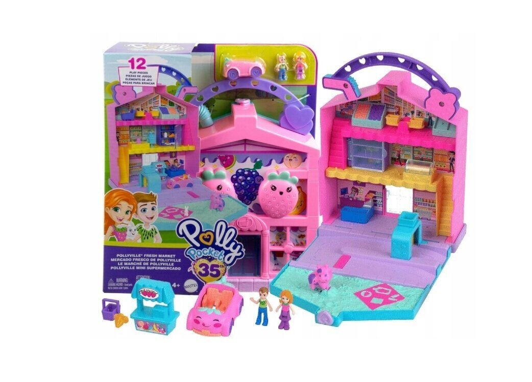 Polly Pocket Pollyville&#39;i puuviljaturg цена и информация | Tüdrukute mänguasjad | kaup24.ee