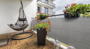 Rõdu/terrassi päikesekaitse, Molde Plast PVC, 1,2 x 3 m, hall hind ja info | Päikesevarjud, markiisid ja alused | kaup24.ee