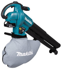 Аккумуляторная воздуходувка Makita DUB 187 RF 18 V, с аккумулятором 3.0 Ач и зарядным блоком цена и информация | Пылесосы для сбора листьев, измельчители веток, очистители тротуарной плитки | kaup24.ee