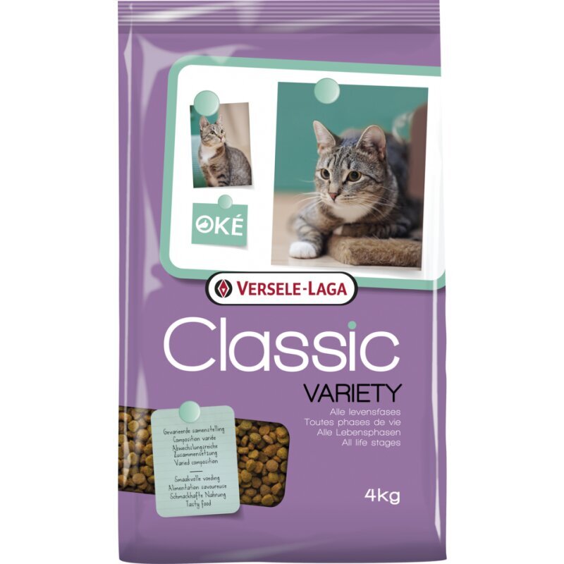 Versele-Laga Classic Cat Variety igas vanuses kassidele, 4 kg цена и информация | Kuivtoit kassidele | kaup24.ee