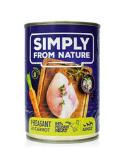 Simply from nature faasani ja porgandiga, 6x400 g hind ja info | Konservid koertele | kaup24.ee