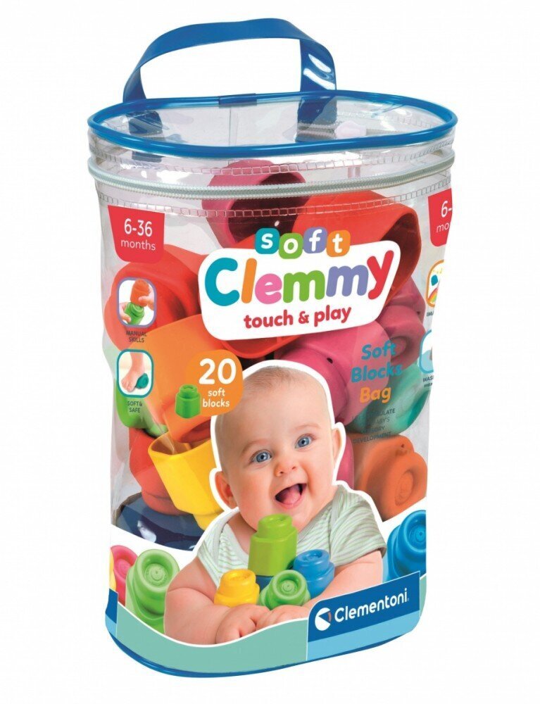 Mänguklotsid Clementoni Baby Clemmy, 20 tk. цена и информация | Imikute mänguasjad | kaup24.ee