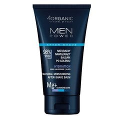 Niisutav habemeajamisjärgne palsam 4organic Men Power Hydration, 150 ml цена и информация | Косметика и средства для бритья | kaup24.ee