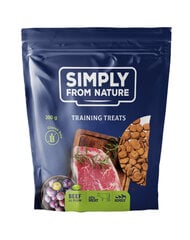 Simply from nature training treats veiseliha ja ploomidega, 3x300 g hind ja info | Maiustused koertele | kaup24.ee