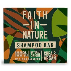 Tahke šampoon Faith in Nature sheavõi ja argaaniaõliga väga kuivadele ning lokkis juustele, 85g цена и информация | Шампуни | kaup24.ee