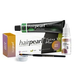 Набор для окрашивания ресниц/бровей HAIRPEARL Tinting Kit Mini, Raven Black цена и информация | Карандаши, краска для бровей | kaup24.ee