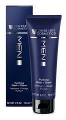 Näopuhstusvahend Janssen Cosmetics Men Purifying Wash & Shave цена и информация | Аппараты для ухода за лицом | kaup24.ee