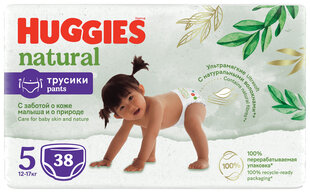 Подгузники-трусики Huggies Natural 5, 12-17 кг 38 шт. цена и информация | Подгузники | kaup24.ee
