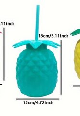Симпатичная чашка - Ананас, голубая цена и информация | Стаканы, фужеры, кувшины | kaup24.ee