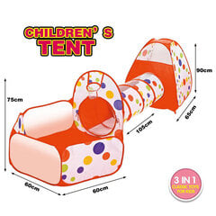 Laste mängutelk 3 in 1 Play Tent цена и информация | Детские игровые домики | kaup24.ee