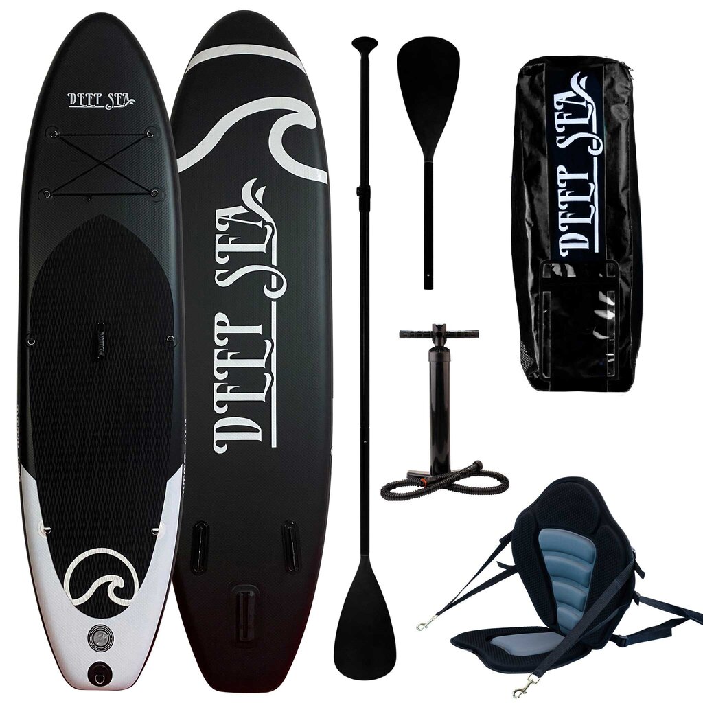 Deep Sea SUP-laua komplekt Kayak Pro 300cm, must hind ja info | Veesport | kaup24.ee