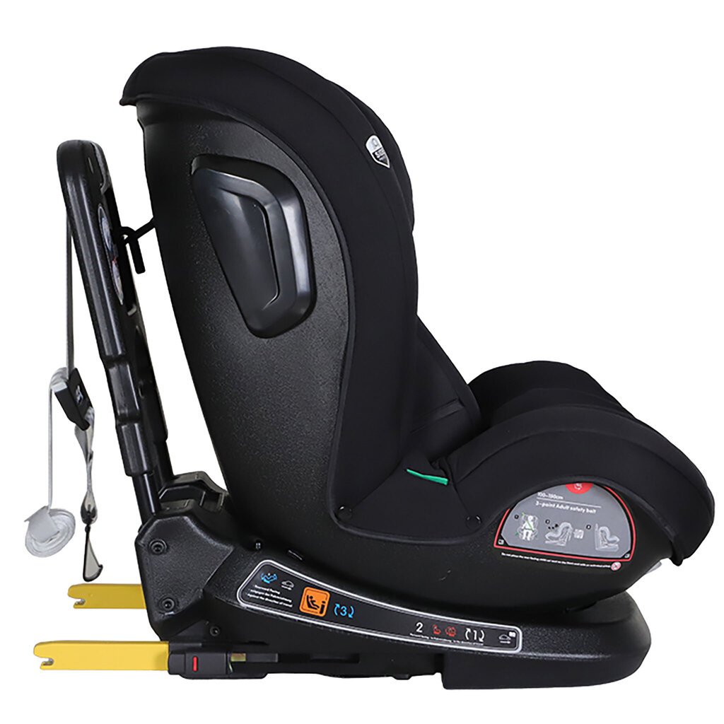 Kikid Car Seat Premium 40-150cm i-Size 360 ISOFIX R129, must цена и информация | Turvatoolid | kaup24.ee