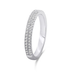 Brilio Silver hõbedane sõrmus läbipaistvate tsirkoonidega RI059W hind ja info | Sõrmused | kaup24.ee