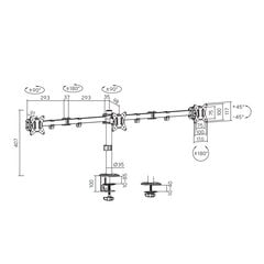 Sbox LCD-352/3-2 hind ja info | Monitori hoidjad | kaup24.ee