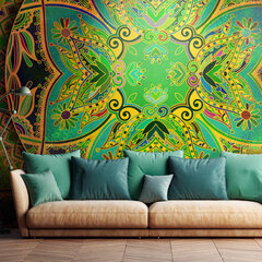Iseliimuv seinamaaling - Mandala: Emerald Fantasy hind ja info | Fototapeedid | kaup24.ee