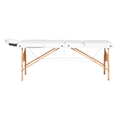 складной деревянный массажный стол komfort activ fizjo lux 3, белый цена и информация | Мебель для салонов красоты | kaup24.ee