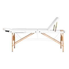 складной деревянный массажный стол komfort activ fizjo lux 3, белый цена и информация | Мебель для салонов красоты | kaup24.ee