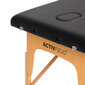 Wood lux 2-segmendiline kokkupandav massaažilaud, 190x70 must hind ja info | Ilusalongi mööbel | kaup24.ee