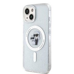 Karl Lagerfeld KLHMP15SHGKCNOT iPhone 15 6.1" transparent hardcase Karl&Choupette Glitter MagSafe цена и информация | Чехлы для телефонов | kaup24.ee