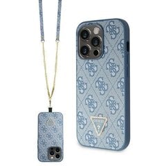 Guess GUHCP14XP4TDSCPB iPhone 14 Pro Max 6.7" niebieski|blue hardcase Crossbody 4G Metal Logo цена и информация | Чехлы для телефонов | kaup24.ee