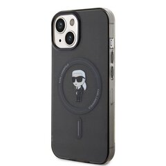 Karl Lagerfeld KLHMP15SHFCKNOK iPhone 15 6.1" czarny|black hardcase IML Ikonik MagSafe цена и информация | Чехлы для телефонов | kaup24.ee