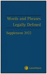 Words and Phrases Legally Defined 2023 Supplement hind ja info | Entsüklopeediad, teatmeteosed | kaup24.ee
