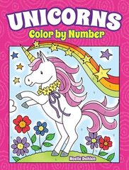 Unicorns Color by Number hind ja info | Väikelaste raamatud | kaup24.ee