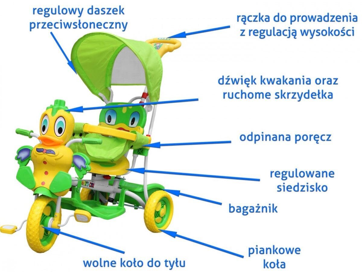 Kolmerattaline Part A11-2, roheline цена и информация | Kolmerattalised jalgrattad | kaup24.ee