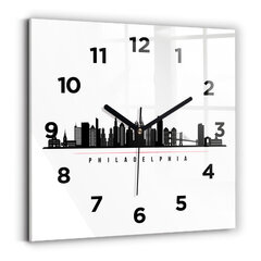 Seinakell Philadelphia Illustratsioon, 30x30 cm цена и информация | Часы | kaup24.ee