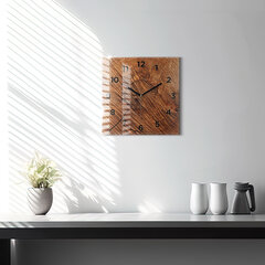 Seinakell Dekoratiivne Puit, 30x30 cm цена и информация | Часы | kaup24.ee
