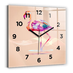 Seinakell Flaminga Illustratsioon, 30x30 cm цена и информация | Часы | kaup24.ee