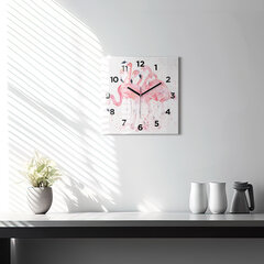 Seinakell Rühm Flamingosid, 30x30 cm цена и информация | Часы | kaup24.ee