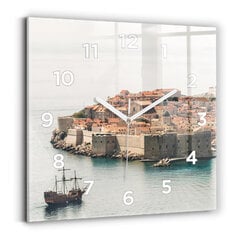 Seinakell Purjelaev Dubrovnikus, 30x30 cm цена и информация | Часы | kaup24.ee