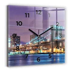 Seinakell Brooklyn Most Ja East River, 30x30 cm цена и информация | Часы | kaup24.ee