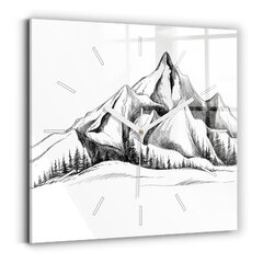 Seinakell Joonistatud Mäed, 30x30 cm hind ja info | Kellad | kaup24.ee